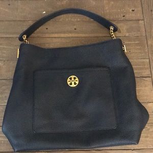 Black Tory Burch Chelsea Chain Hobo